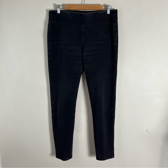 Soft Surroundings The Ultimate Denim Pull On Slim Jeans Faded Black Wash SZ M - Picture 5 of 11